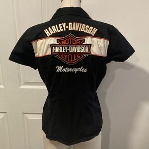 Harley-Davidson zip up embroidered top M